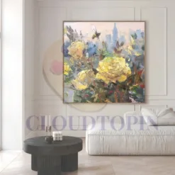 Classic Oil Flower Painting for Living Rooms in Alabama